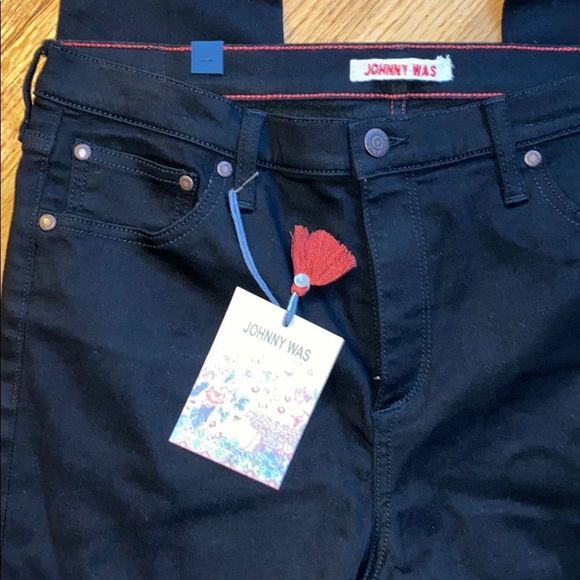 Johnny Was The Skinny Jean Black Jegging Legging 31 Brand New with Tags - Picture 4 of 8